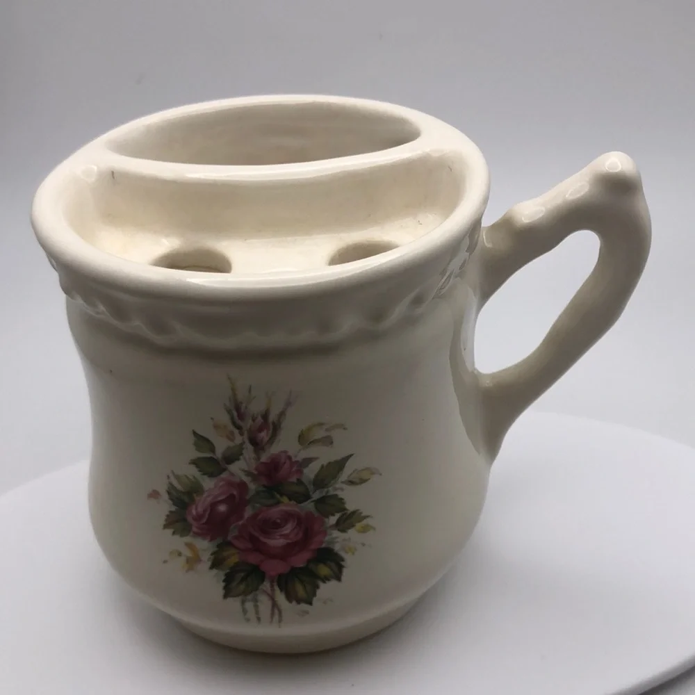 VTG Hand Painted by VB Athena California USA Cup/ Mug Floral 50’s